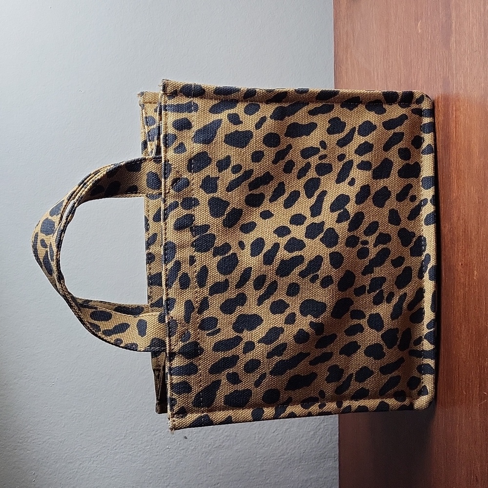 Stella And Dot Canvas Leopard Print Bag - image 1